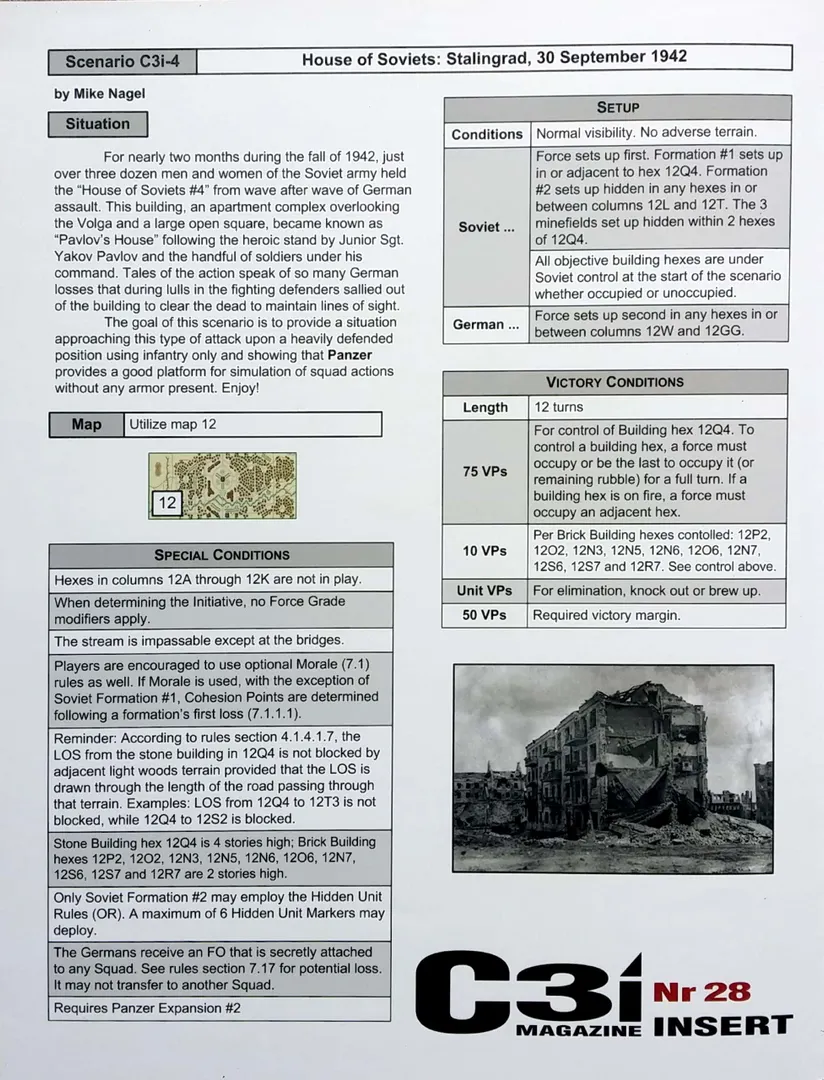 Panzer (Second Edition): C3i #28 Scenarios