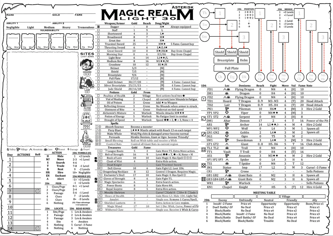 Magic Realm Light 30 Asterisk Expansion