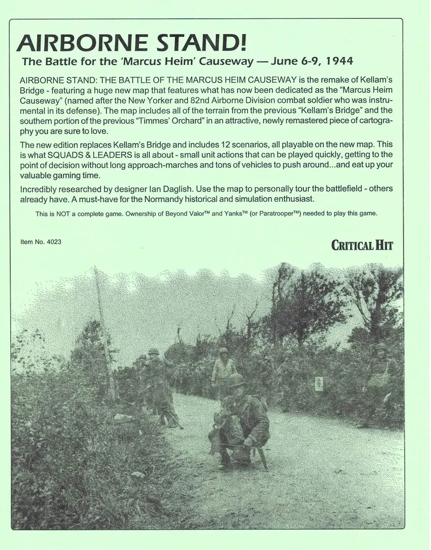 Airborne Stand!: The Battle for the Marcus Heim Causeway
