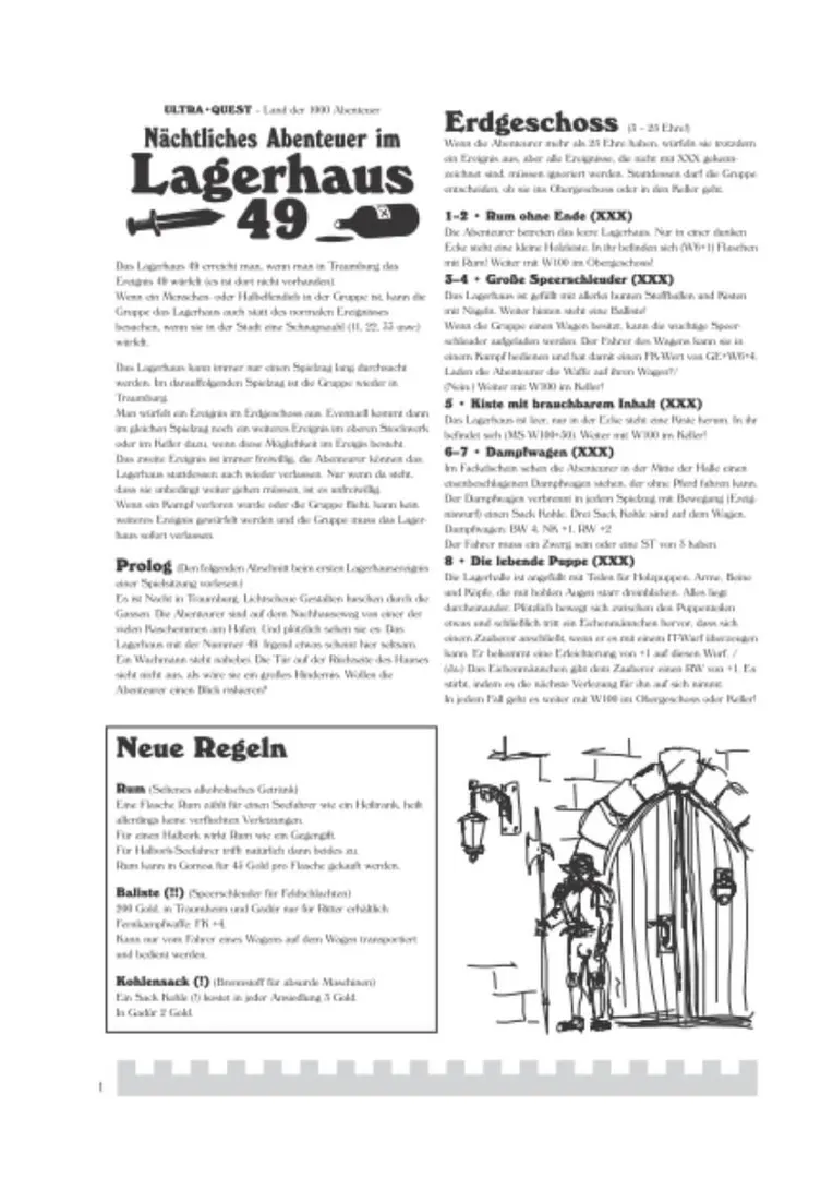 UltraQuest: Gold, Ruhm! und Ehre! – Lagerhaus 49