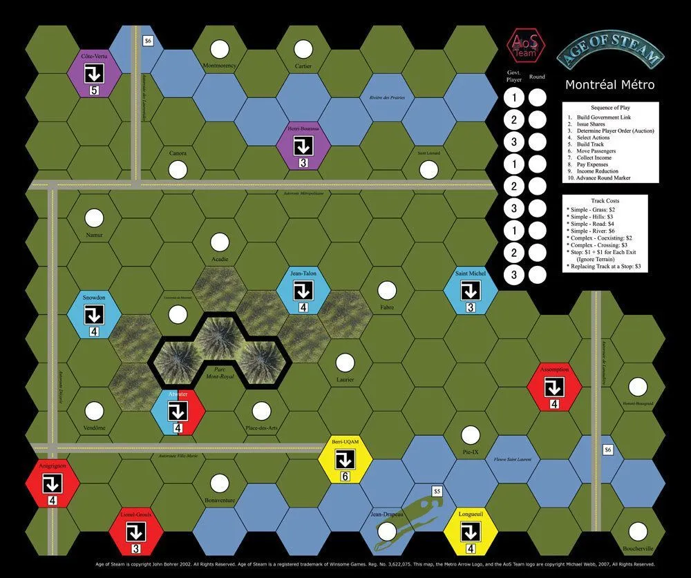 Age of Steam Expansion: Montréal Métro